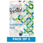 Amazon Brand - Presto! Naphthalene Balls | 1 Kg | 200 Gram X 5 Packs | Insect Repellant | Ideal For Cupboards, Bookshelves And Toilets
