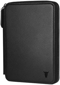 TORRO Travel Wallet – Genuine Leather Travel Organiser with Passport Holder and Detachable Cardholder (Black)