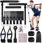 Pilates Bar Kit with 3 Set Resistance Bands, Multifunctional Pilates Workout Equipment for Women Men, Exercise Bands Set for Home Gym Fitness Yoga Strength Training