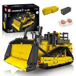 Mould King 15071 RC Cat Bulldozer Building Set for Adults, Bulldozer Truck Construction Vehicle Model with Motors, APP Control Truck with Engines, 1508 Pieces