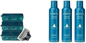 Harry's Razor Blades Refills + Shave Gel Bundle (10 Count)