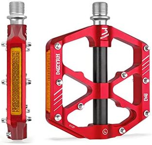 MZYRH Mountain Bike Pedals,Bicycle Pedals with Reflectors,Lightweight Aluminum Alloy MTB Pedals 3 Sealed Bearings Bicycle Platform Pedals 9/16" BMX Road Bike Pedal