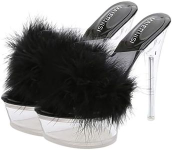 Tacchi Alti Piuma Sandali Con Trasparente Pistoni Della Piattaforma per Le Donne-Size 39