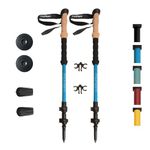 Montem Ultra Light 100% Carbon Fiber Trekking, Walking, and Hiking Poles for Backpacking Gear - One Pair (2 Poles) - Lightweight, Quick Locking, and Ultra Durable