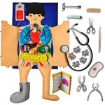 Seraphina Doctor Set for Kids Girls & Boys | Educational Toy Doctor Kit | Remove Germs from Lifelike Human Body, Learn About Digestive System & Organs Doctor Set for Kids | Pretend Play Toy 3+ Years