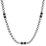 Fossil Necklace for Men Dress, Length: 450mm + 50mm Silver Stainless Steel Necklace, JF03314040