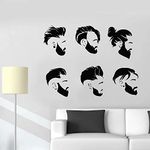 GADGETS WRAP Men's Haircuts Vinyl Wall Decal for Hair Salon Boy Style Barbershop Wall Stickers