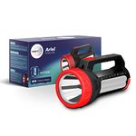 Wipro Ariel Multi-Functional Rechargeable Emergency Light ,Black & Red | 3 Modes of Lighting |Torch Mode|Lantern Mode |Li-Ion Battery