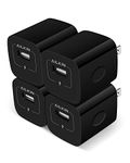 USB Wall Charger, Charger Block, AILKIN 4Pack-5V/1A Single Port Fast Charge Power Brick Cube Box Plug for iPad, iPhone, iPod, Samsung Galaxy, Kindle Fire 10 9 8 Cell Phone Smart Travel AC Adapter