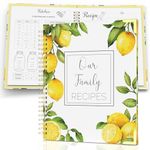 Recipe Book To Write In Your Own Recipes - Blank Family Cook Book Journal to Create Your Own DIY 100 Page Cookbook - Spiral Bound Recipe Organizer, Empty Recipe Notebook with Hardcover & Thick Paper