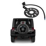 DYNAVISION CAMJP-0010 Lite Car Backup Reverse Rear View Spare Tire Mount Camera for Jeep Wrangler JK 2007-2018 Waterproof Removable Parking Guideline with Backup Camera Radio Video Input Cable