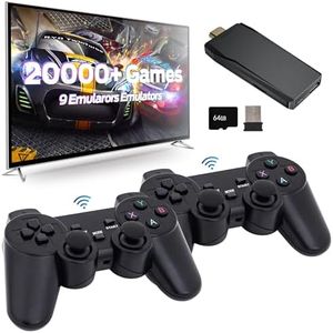 Retro Game Console, Wireless Retro Game Console, Plug & Play Video TV Game with 20000+ Built-in Games, 4K HD Output, and 2.4GHz Wireless Controller, 9 Classic Emulators