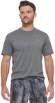 Calvin Klein Men's Standard Light Weight Quick Dry Short Sleeve 40+ UPF Protection Active Top, Grey Heather, XX-Large