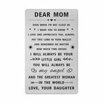 SOUSYOKYO Mom Gifts for Women, My Mommy Birthday Wallet Card from Daughter, Wedding Day Gift for Dear Mom, Long Distance Gifts Angel Mom, I love You Mom Present