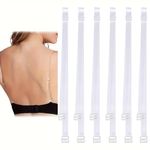 Clear Bra Straps, 3-Pairs Invisible Non-Slip Adjustable Bra Straps for Strapless Bra (10mm)