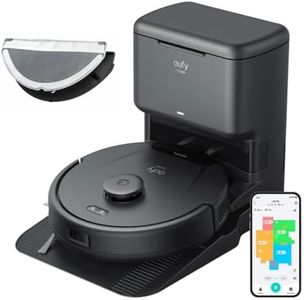 eufy L60 Saugroboter mit Absaugstation und Wischfunktion, 5.000Pa Saugkraft, Anti-Haar-Verwicklung, Absaugstation 60 Tage ohne Leeren, iPath-Laser-Navigation, für Hartböden