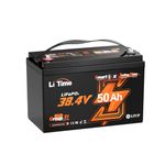 Litime 36V 50Ah TM Bluetooth Low-Temp Protection LiFePO4 Battery Buit in 50A BMS, Deep Cycle Group31 Lithium Iron Phosphate Battery Perfect for Trolling Motors, Marine, Boat, Home Energy