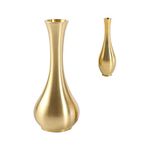 Yardenfun 2pcs Brass Vase Metal Urn Planter Tiny Vases Flower Arrangement Metal Flower Vase Single Vase Desktop Mini Vase Handmade Flower Container Flower Decor Flower Bottle Pear Tall Vase