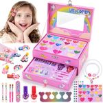 Makeup Kit for Kids,Chardfun Kids Makeup Kit for Girls Washable Kids Toys Unicorn Makeup Girls Toys for 3-12 Year Old Girls Little Girls Makeup Set Christmas Birthday Gift for Girls Age 4 5 6 7 8