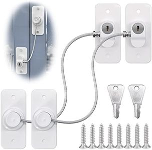 2pcs Window Locks Set for UPVC Windows,Window Restrictor Locks for Children Security with Screws Keys