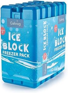 Galvog® Ice Packs/Freezer Blocks 200mlx6 for Cool Boxes/Lunch Bags - Reusable Slim Cooler Accessory with Advance Cooling Technology - for Picnic Camping Beach Trip