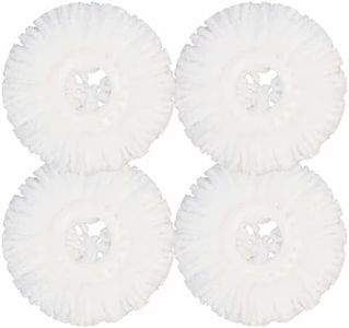 Mop Head for Hurricane Spin Mop Microfiber Mop Head for 360°Spin Magic Mop Refills Round Standard Size Mop Pads 4 Packs