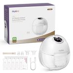 Nuliie Electric Breast Pump Hands-Free S32, Wearable Portable Breast Pumps 4 Modes 9 Levels, 24MM Comfortable Flange, More Private, Replaced Accessories Included (1 Pack, White)