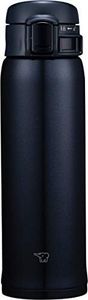 ZOJIRUSHI SM-SR One-Touch Open Stainless Steel Vacuum Insulated Bottle, 480 ml, BC: Silky Black