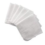 Arka Home Products 100% Cotton Muslin Face Towels (Pack of 12 - Size - 12x12 inches Each) Colour - White