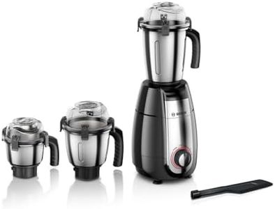 Bosch TrueMixx Pro MGM8836MIN 1000 Watt 3 Jar 100% Copper Ball Bearing Motor with 5 years Warranty Mixer Grinder, (Black) Plastic