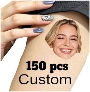 Custom Temporary Tattoos Bulk 150 PCS, Personalized Temporary TattoosWaterproof, Custom Fake Tattoos Custom Logo Tattoos, s for Weddings, Birthdays, Events & Adults (4 * 6 INCH)