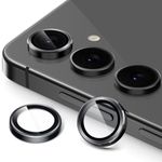 JETech Camera Lens Protector for Samsung Galaxy S24 FE, 9H Tempered Glass Metal Individual Ring Cover, HD Clear, 1 Set (Black)