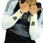 Tiivra Ultimate Outdoor Sun Protection Arm Sleeves (Pair) 5 Patterns - Quick Dry, 4 Way Stretch, High Ventilation, For Motorcycle Riding, Cricket, Running & Sports (Snow Mist - White)