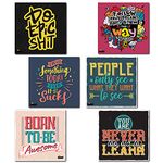 Windup Fridge Magnets - Motivational Quotes Magnet - Inspirational Quotes Magnets - 4 x 4 inch - Set of 6 (Set - C)