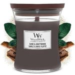 WoodWick Medium Hourglass Scented Candle | Sand & Driftwood | with Crackling Wick | Burn Time: Up to 60 Hours