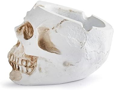 Resin Human Skull Ashtray, Polyresin Sugar Skull Ashtray, Skull Hand Painted Resin Ashtray for Bar Accessories,Smoking Room Decor for Smokers