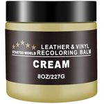 STARTSO WORLD Leather Recoloring Balm 8OZ, Cream Leather Repair Kit for Furniture, Restore Couches, Car Seats