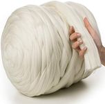 MERIWOOLART 100% Merino Wool, 4-5 cm Wool Yarn for Felting Wet and Needles, Dry Felting Wool, DIY Thick Soft Wool Blanket, Chunky Knitting Wool