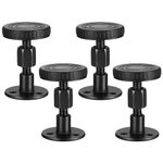 4 Pcs Headboard Stoppers, Adjustable Threaded Bed Frame Anti-Shake Tool, Wall Bed Stoppers for Headboard Bedside Antishake Support Stabilizer Fixer for Beds Cabinets Sofas Wall Floor (47-64mm)