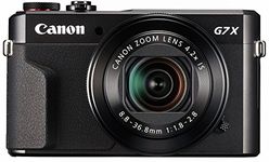 Canon PowerShot Digital Camera [G7 X Mark II] with Wi-Fi & NFC, LCD Screen, and 1-Inch Sensor - Black, 100 - 1066C001