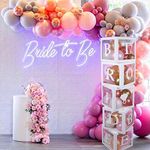 Party Propz Bride To Be Decoration Set Combo-5 Balloon Box And 10 Bride To Be Letters Bachelorette Party Decorations Combo | Bridal Shower Decorations Kit | Bride To Be Accessories | Bride To Be Decor