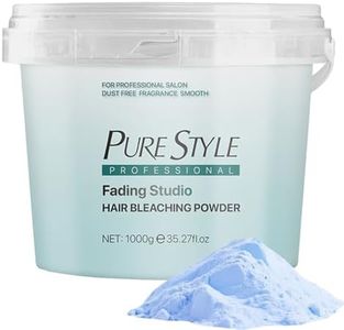 PURESTYLE 1000g Professional Ammonia-Free Hair Bleach Powder, Over 9 Levels Blue Fade Technology, Dust-Free & Fragrance Formula Fading Powder, Gentle Quick Bleach Lightener (1Bucket(1000g))