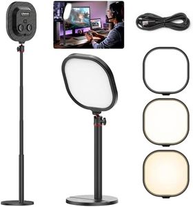 LED Streaming Key Light Desktop- K7 Extendable Home Office Lighting Live Broadcast 360° Fill Professional Studio LED Panel Multi-Layer Diffusion, Edge-lit Technology for Game Video Makeup Photograph