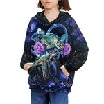 WELLFLYHOM Sea Turtle Clothes Fashion Hoodies Sweatshirt for Kids 8T-10T Long Sleeve Shirt Rose Ocean Animals Pullover Hoodie for Teen Girls Boys Fall Outfits Sweat Shirts Jumpers