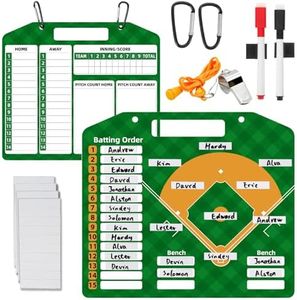 Magnetic Baseball Lineup Board for Dugout, Double-Sided Dry Erase Baseball Coach Board, Softball Coaches Baseball Coaching Tactical Clipboard, Batting Order Coaches Clipboard for Baseball Softball