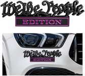 Ziciner Classic We The People Edition Emblems, 3D Full Metal Car Badges Decal Sticker, Personalized Decoration Labels to Highlight Yourself for Fender Tailgate, Car Accessories (Black&Purple)