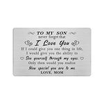 Son Gifts from Mom Personalized, Never Forget That I love You Son Card, Son Wedding Day Present, Anniversary Christmas