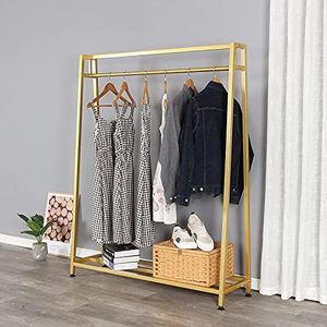 SSS Furniture Clothing Garment Rack Metal Cloth Hanger Rack Stand Clothes Drying Rack for Hanging Clothes, Clothing Racks for Boutiques(Gold)