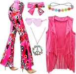 6 Pcs 60s 70s Hippie Costume Disco 