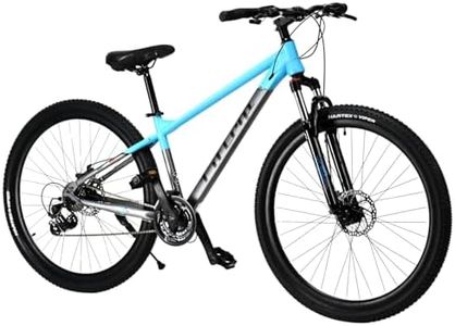 FitTrip Fox Rush Mountain Bike 27.5T | 21 SPD Shimano Altus Gearset | Imported Logan Dual Disk Brakes | XC60 Lockout Suspension | 1030 Alloy Frame with Internal Cabling | Unisex | Azure Blue